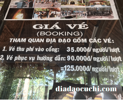 Giá vé tham quan Địa đạo Củ Chi